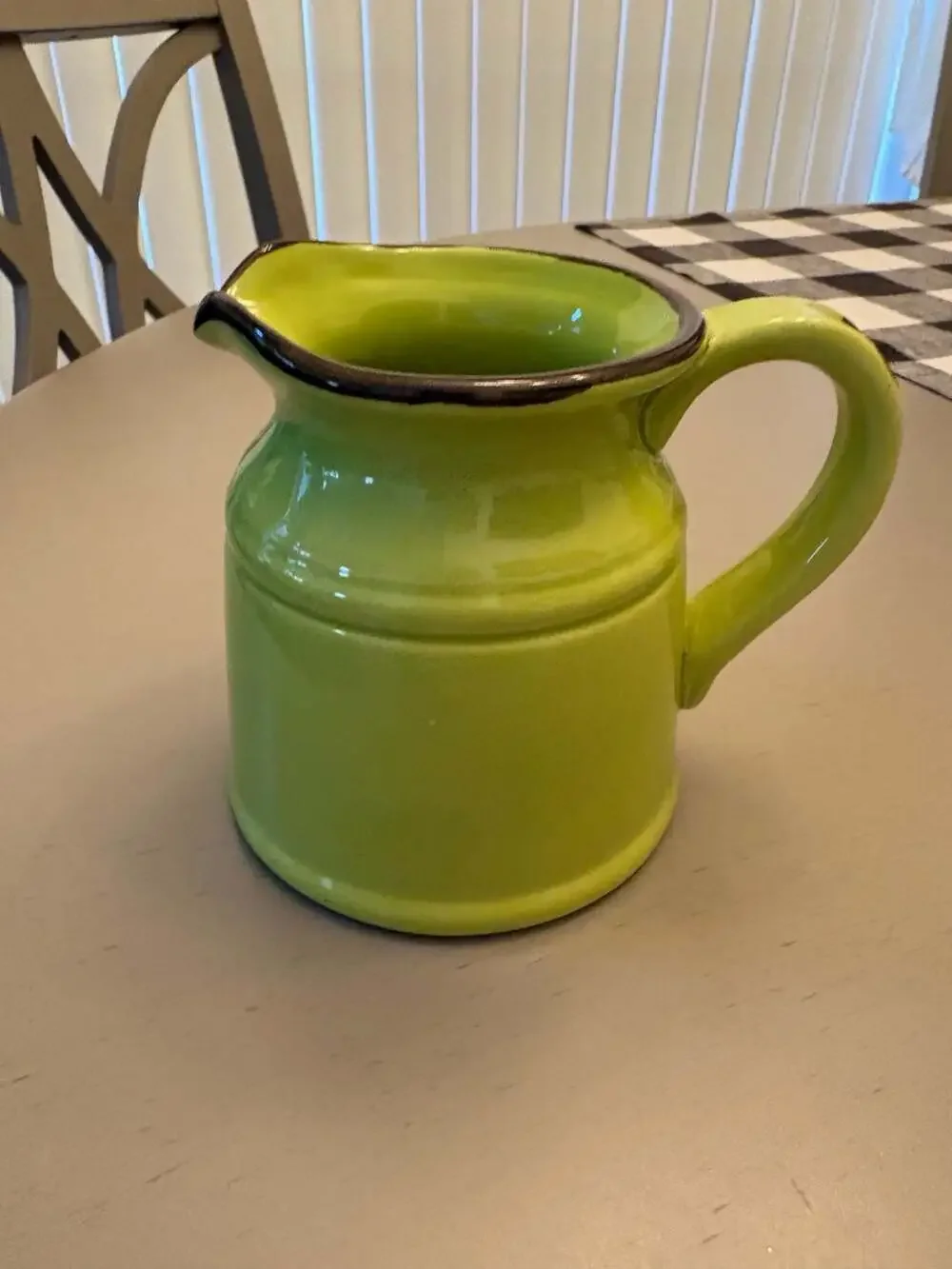 La Dolce Vita by Home Essentials and Beyond Green Ceramic Pitcher